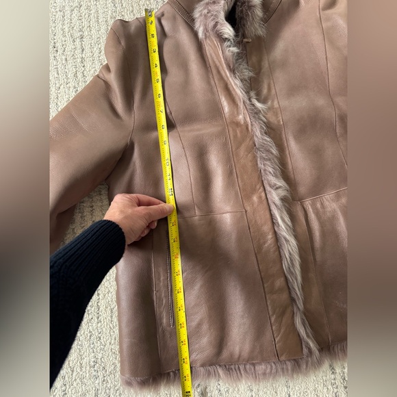 Reversible, hooded shearling jacket from LTH JKT size S - Picture 12 of 14